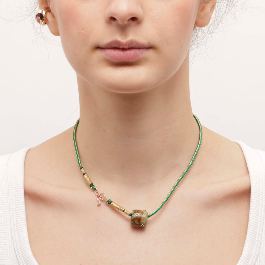 Weaving Energy Necklace Green