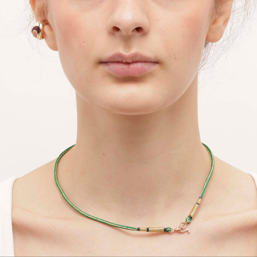 Weaving Energy Necklace Green
