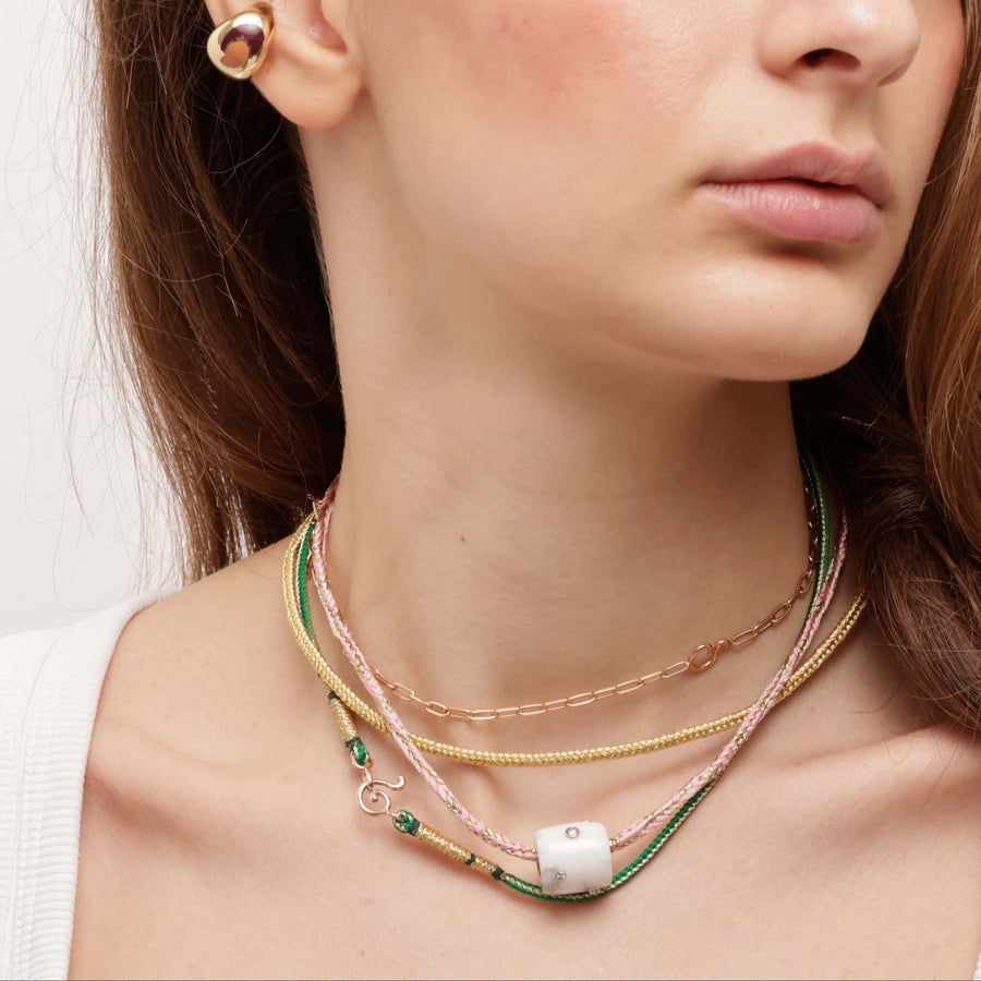 Weaving Energy Necklace Pink