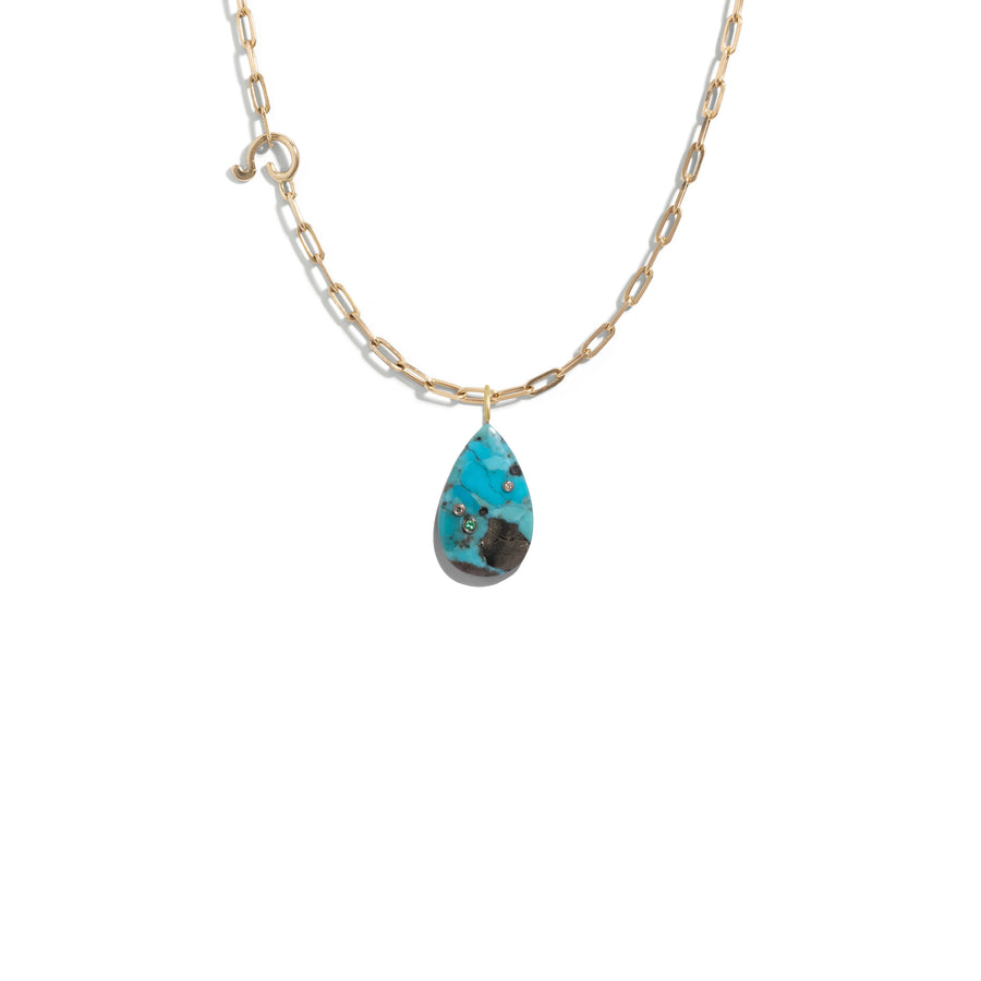 Turquoise Tear Pendant