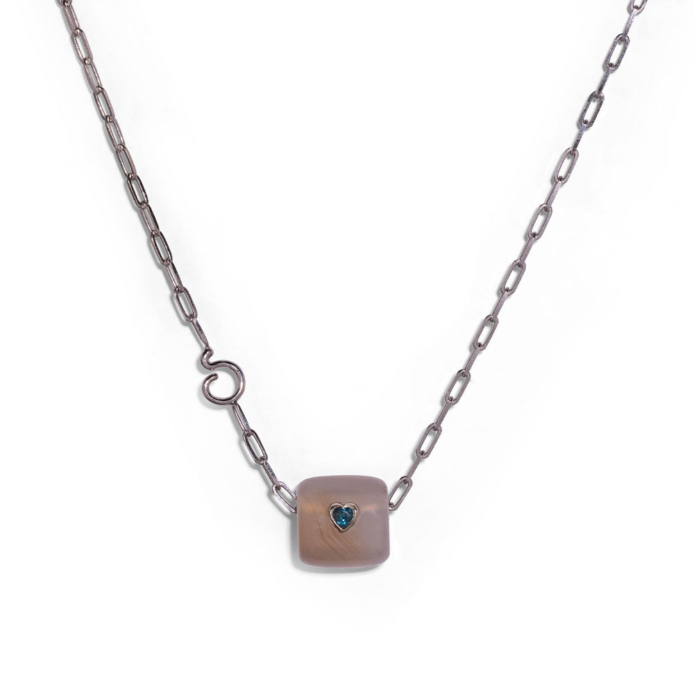 Grey Agate Love Bead // LIMITED EDITION