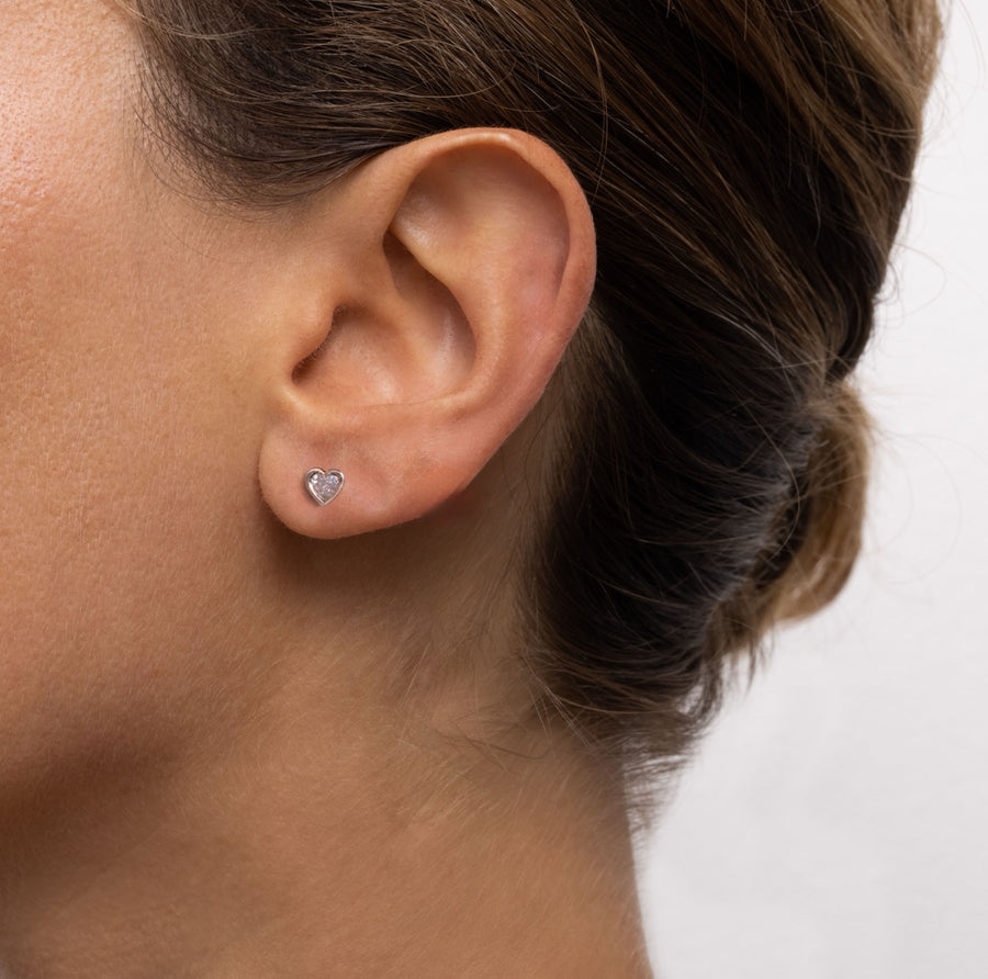 Baby Heart Studs
