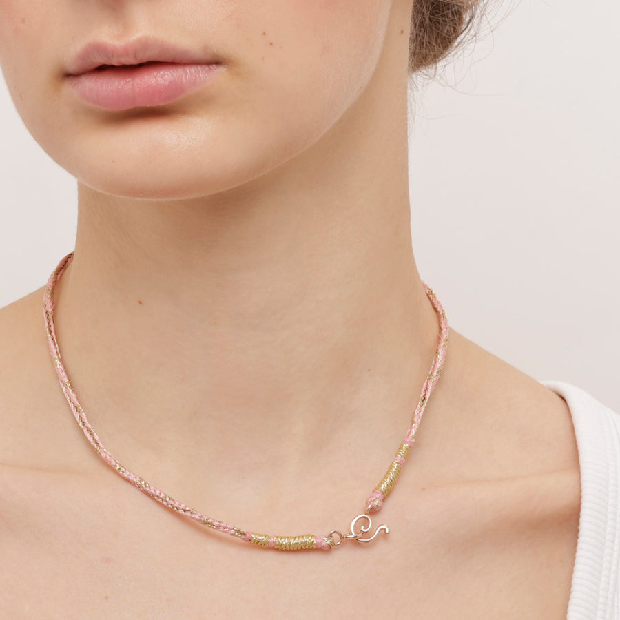 Pink Cord Necklace