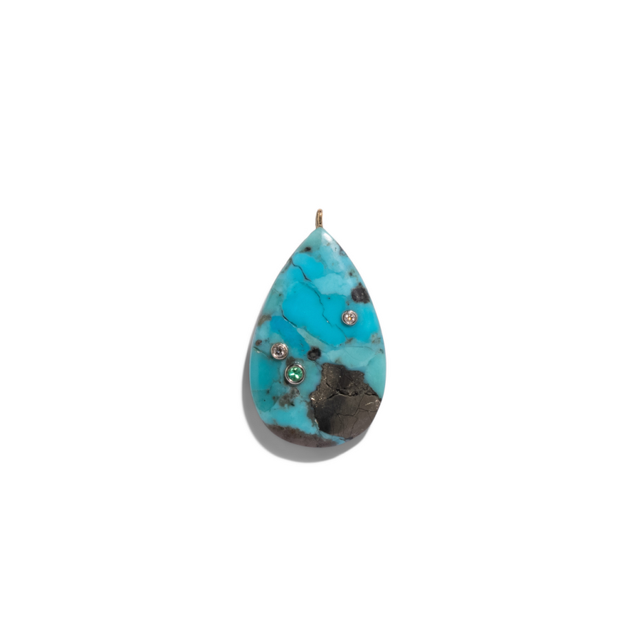 Turquoise Tear Pendant