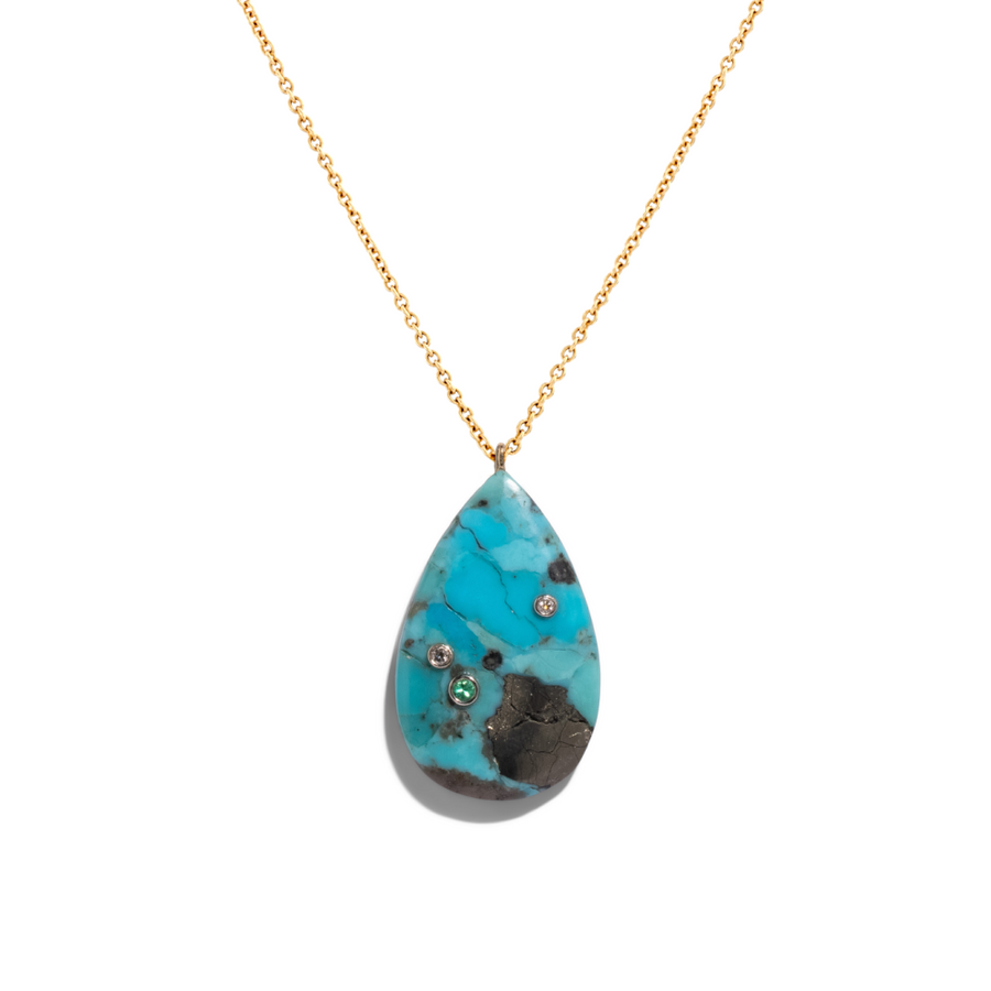 Turquoise Tear Pendant